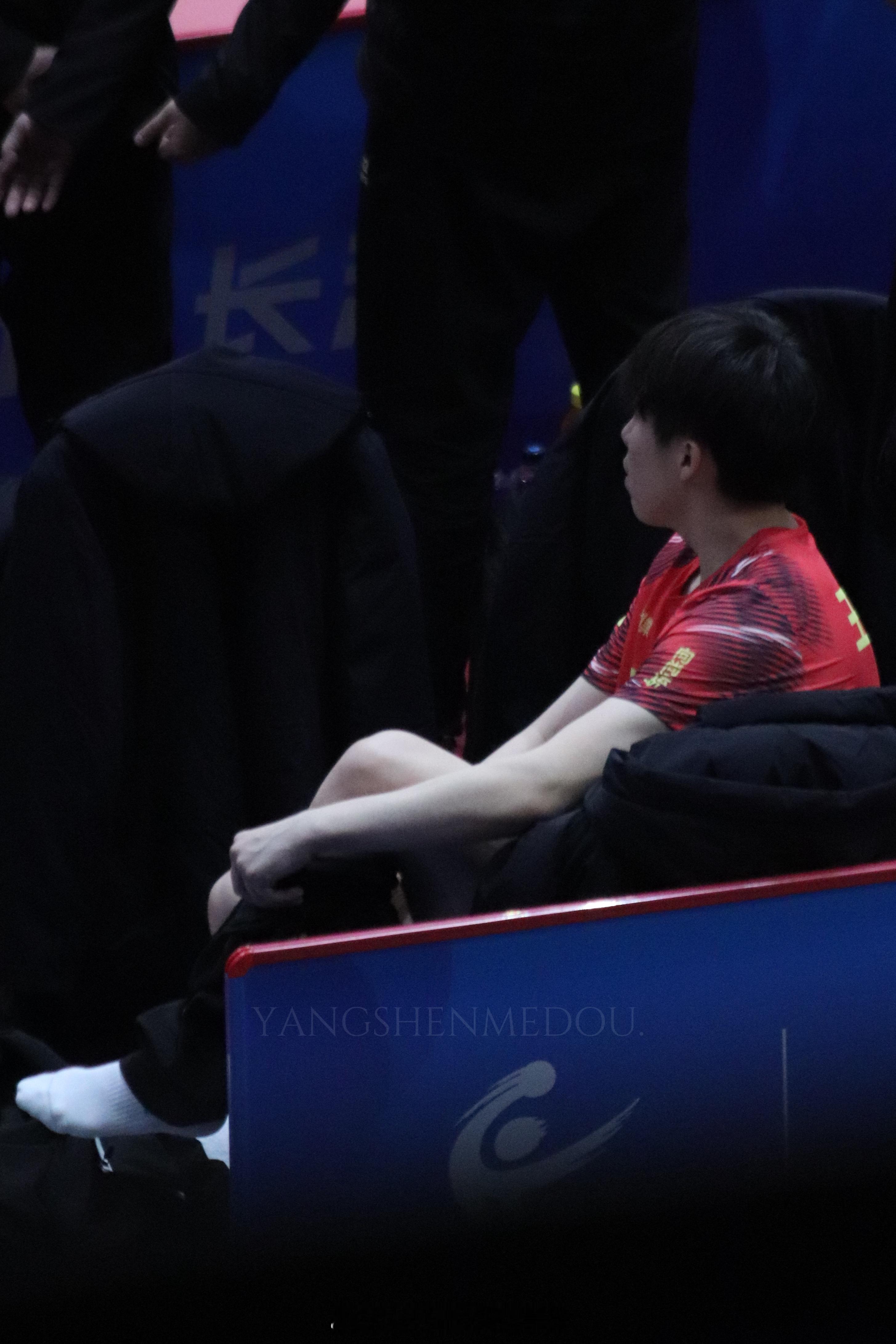 王楚钦[超话]   wcq 王楚钦高举双拳庆祝 🦁 王楚钦  宝宝你好白🤤 