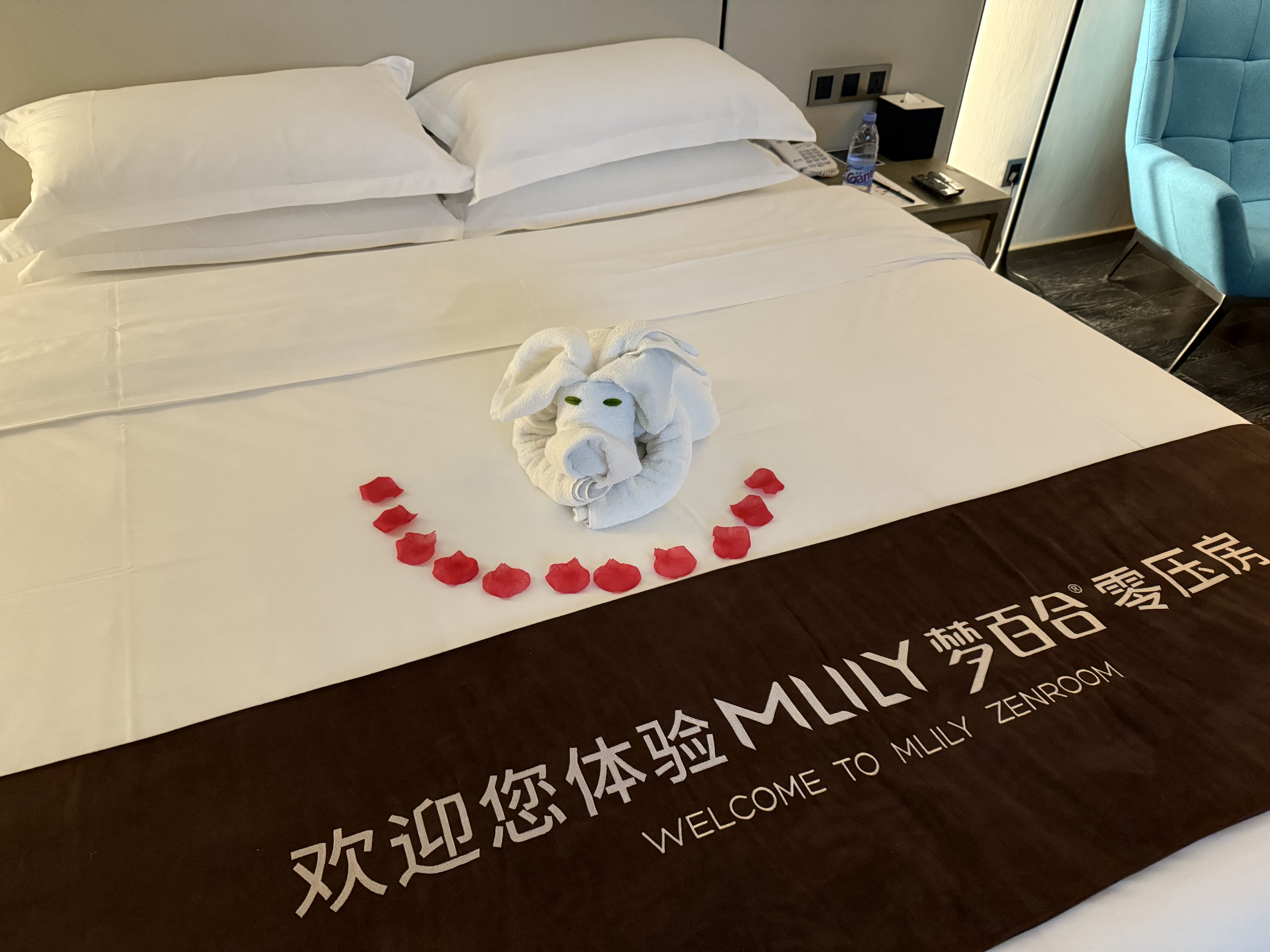 别的酒店都给卷俩天鹅，这酒店咋给我卷头猪呢！[摊手]  