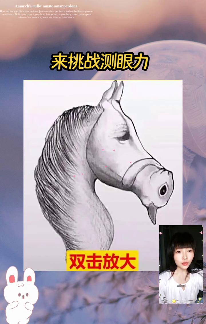 来挑战测眼力。
这张图上有只兔子，能看出来的人绝对很厉害。如果一分钟之内能找出来