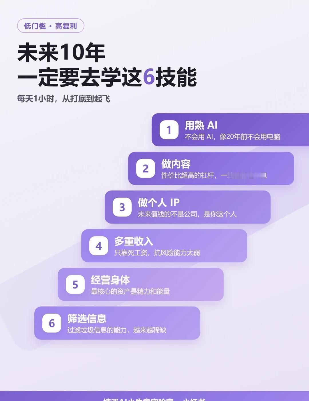 未来10年，一定要去学这6技能
未来10年，一定要去学这6技能。离钱近、能每天低