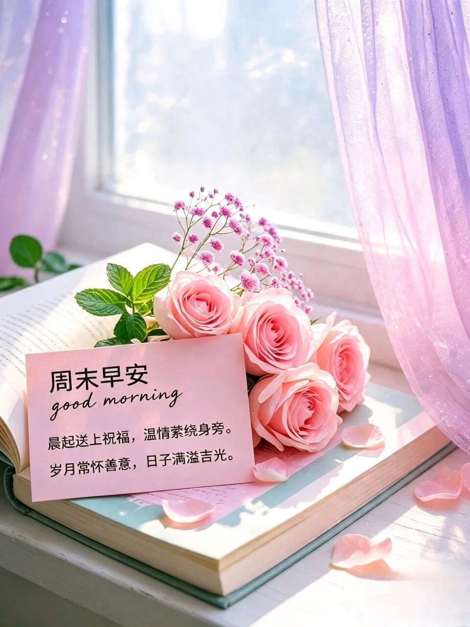 早安 早安！晨起迎微光，万物皆明朗。日子平凡却珍贵，生活琐碎亦浪漫 