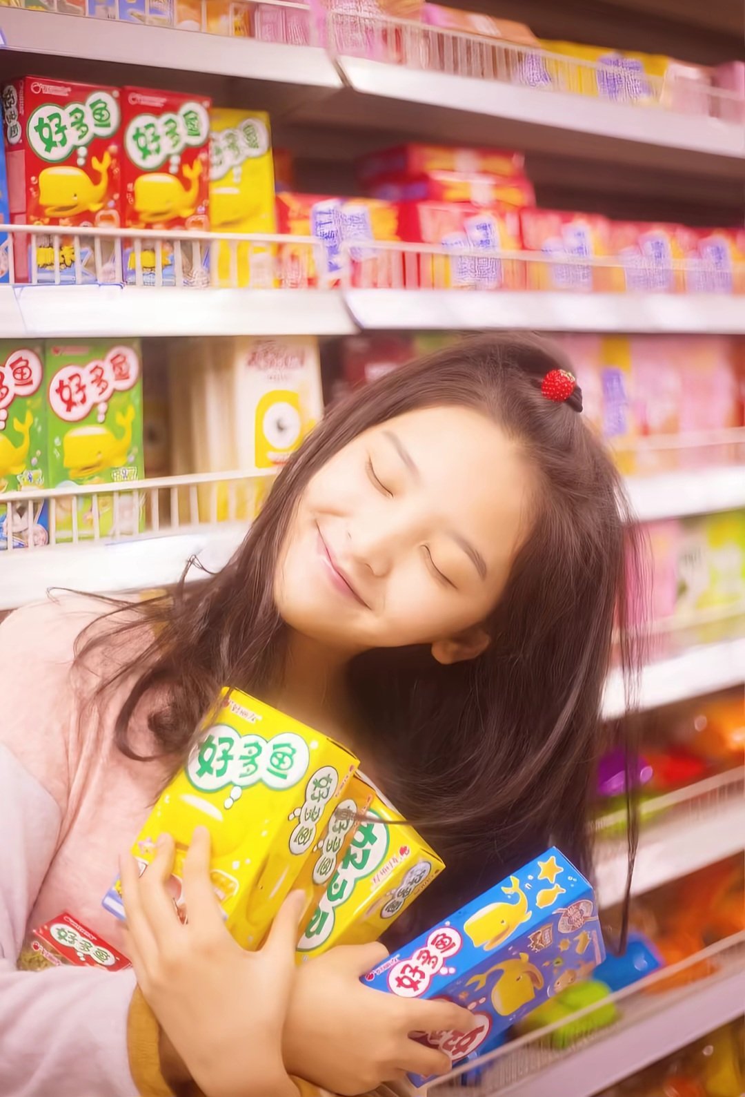 章若楠 我的草莓发圈怎么在你头上 