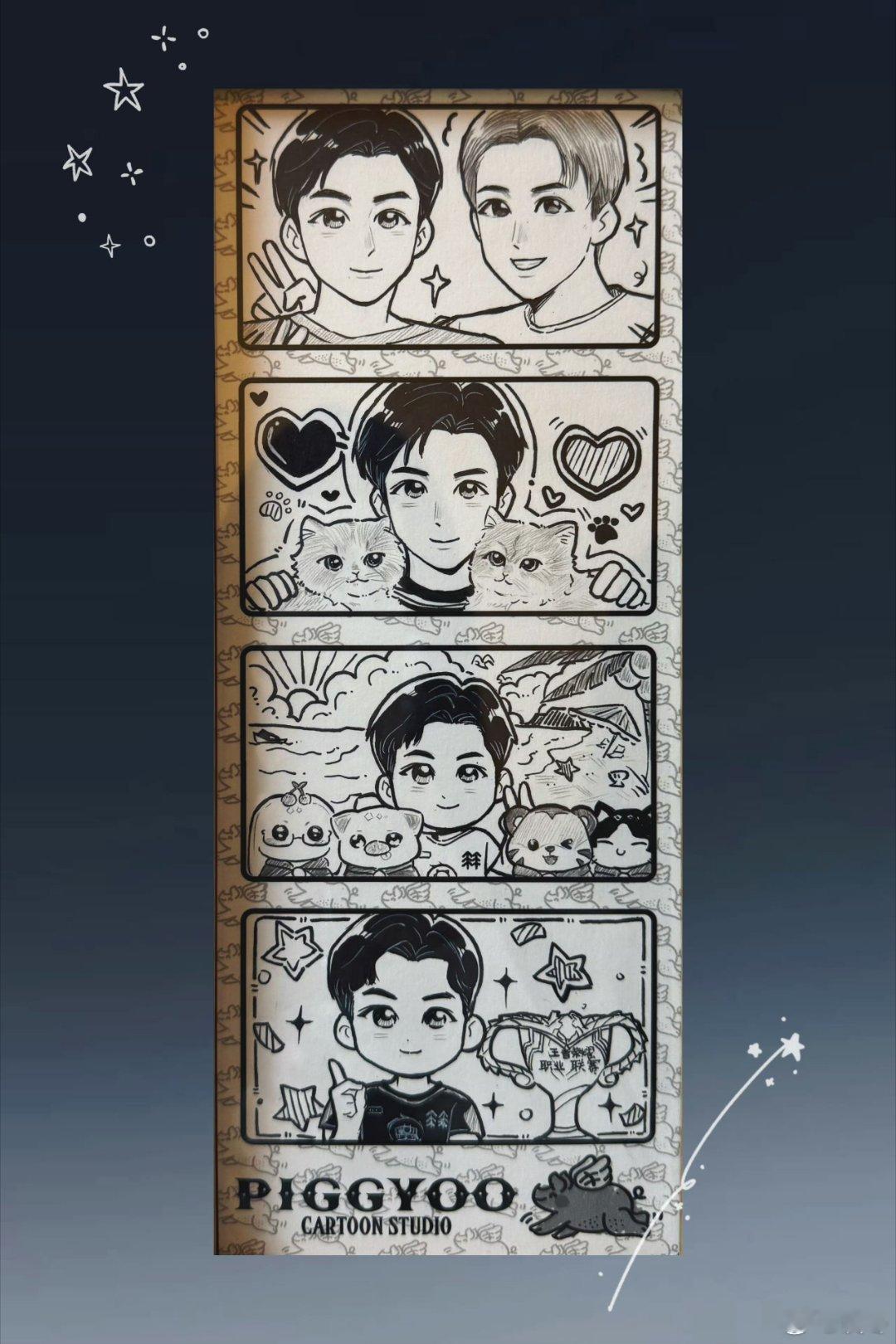 画风软乎乎很治愈，角色互动自然生动，不少人被这组可爱四宫格戳中，反复翻看保存。鹤