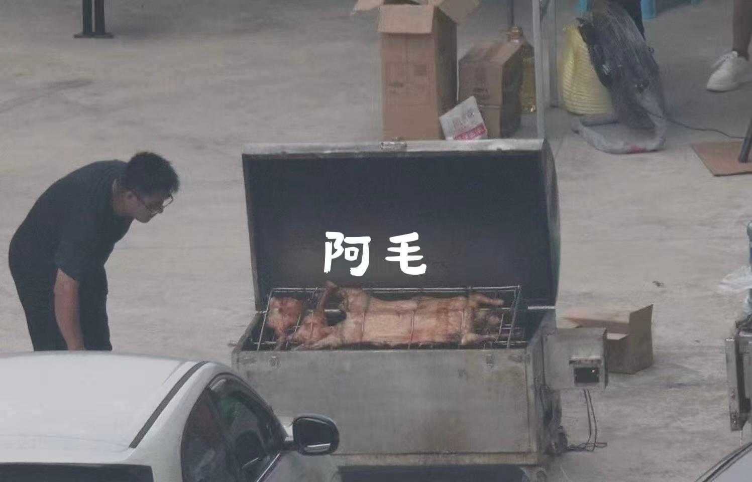 们十日剧组怎么还吃上烤全羊了 ！！！ 