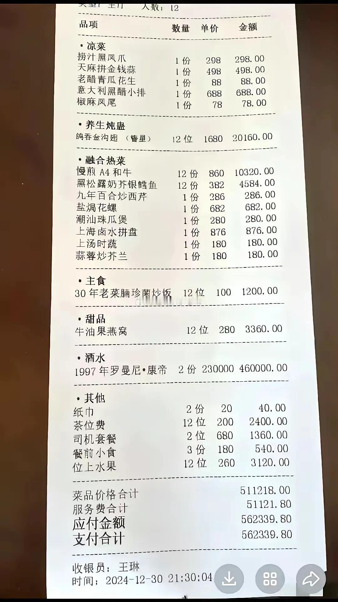 根本没有可比性，
人家这一顿饭钱，
够我买一套心仪的小房子，
所以说不用攀比，