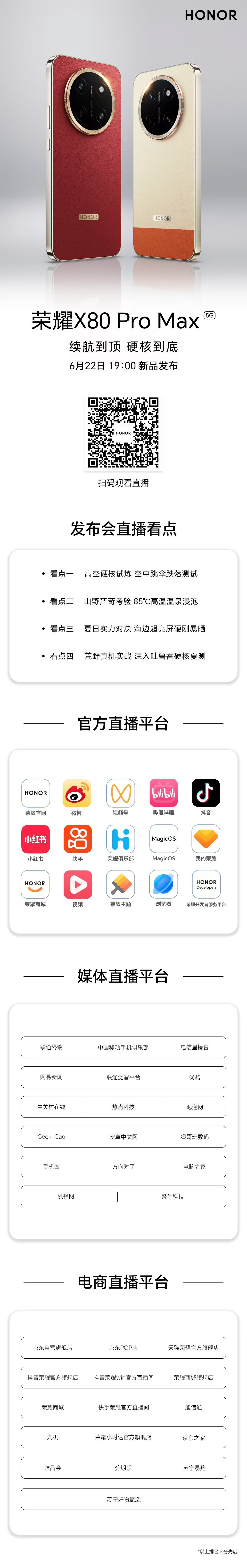 荣耀x80promax19：00不见不散~~ 