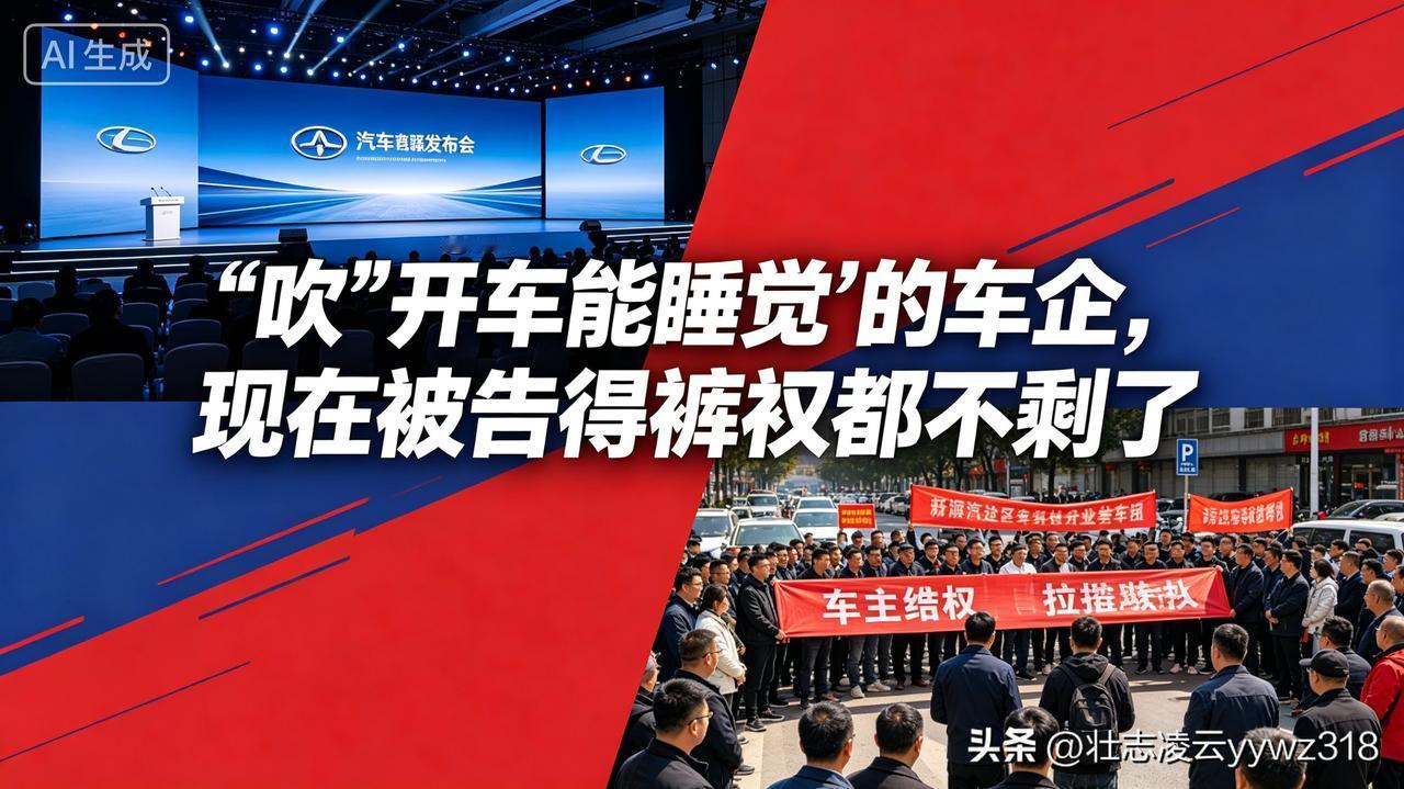 真的解气！当年吹破天说“开车能睡觉”的车企，现在彻底栽了，被车主告得焦头烂额！