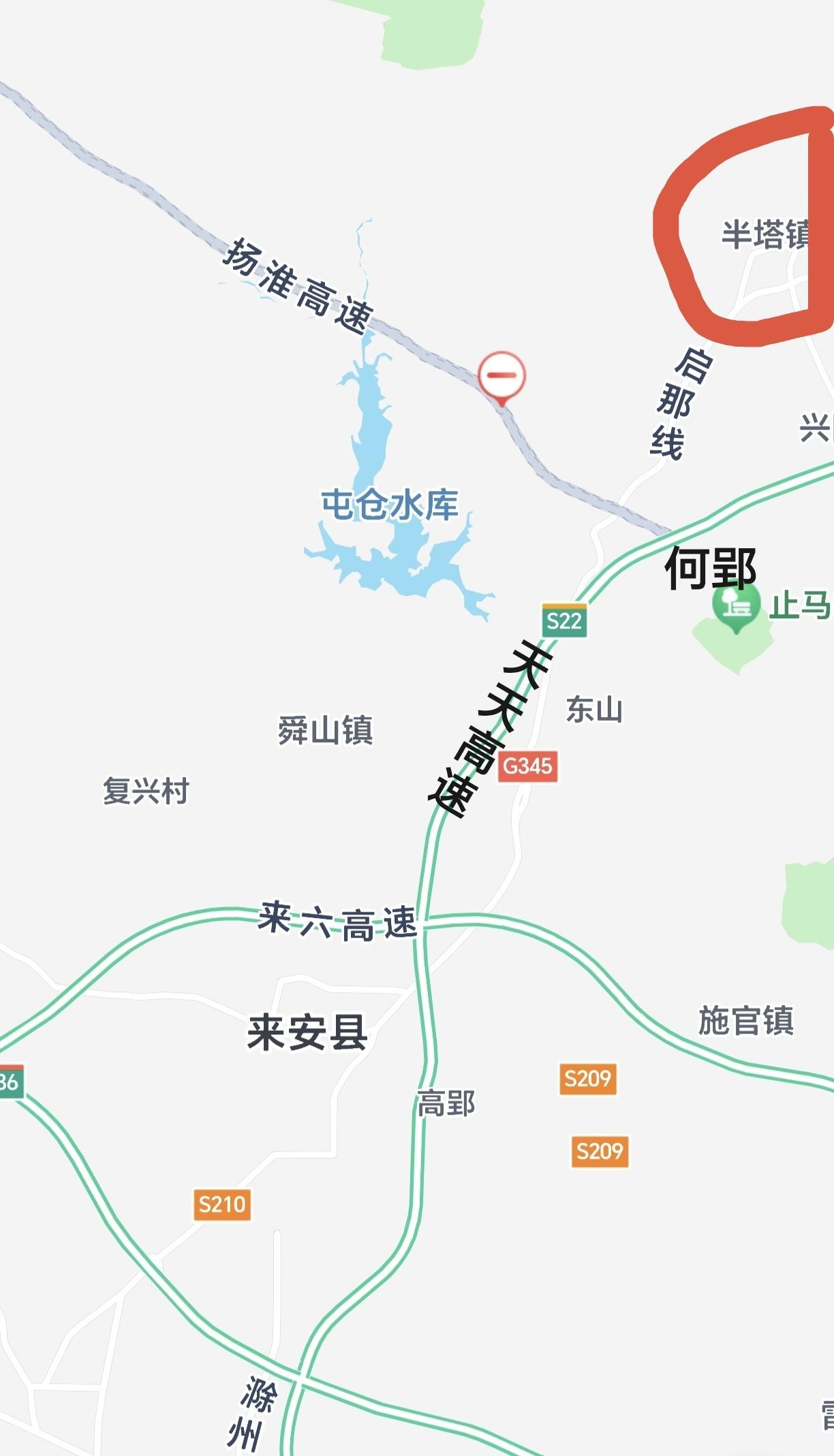 ［扬淮高速接上天天高速了］
       前两天经过合肥十中走半塔路的时候，还摸