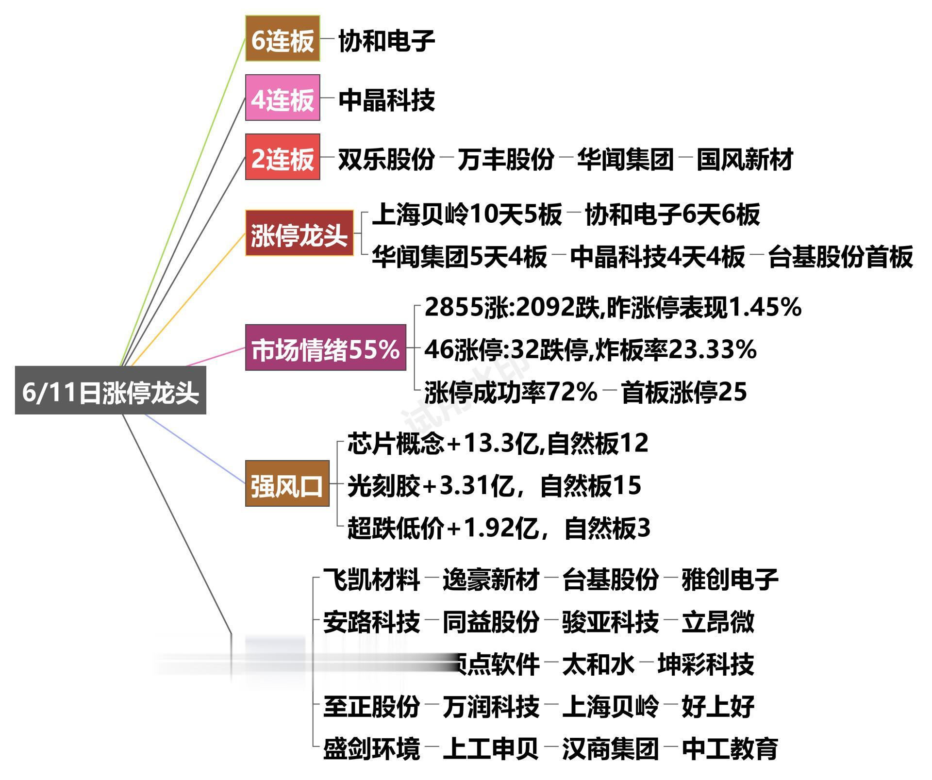 6月11日涨停龙头复盘！龙头