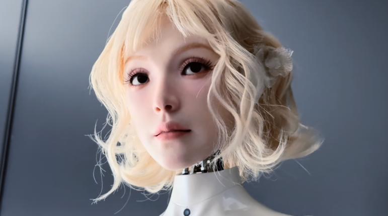 Origin F1一亮相就把大家看傻了，只是个头部却做得太像真人，皮肤纹理、五官