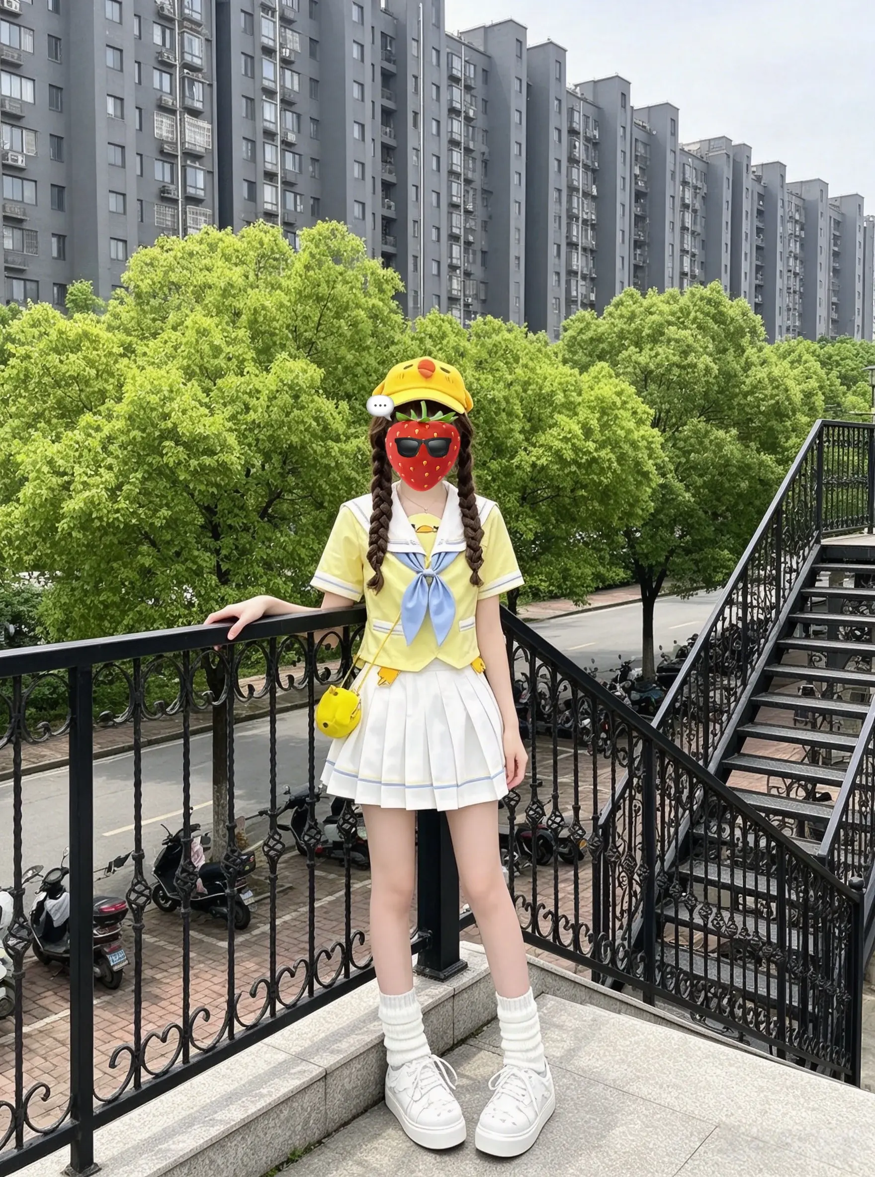 女大学生校园穿搭 户外jk穿搭分享 少女感夏日ootd 百褶裙少女 青春女大穿搭