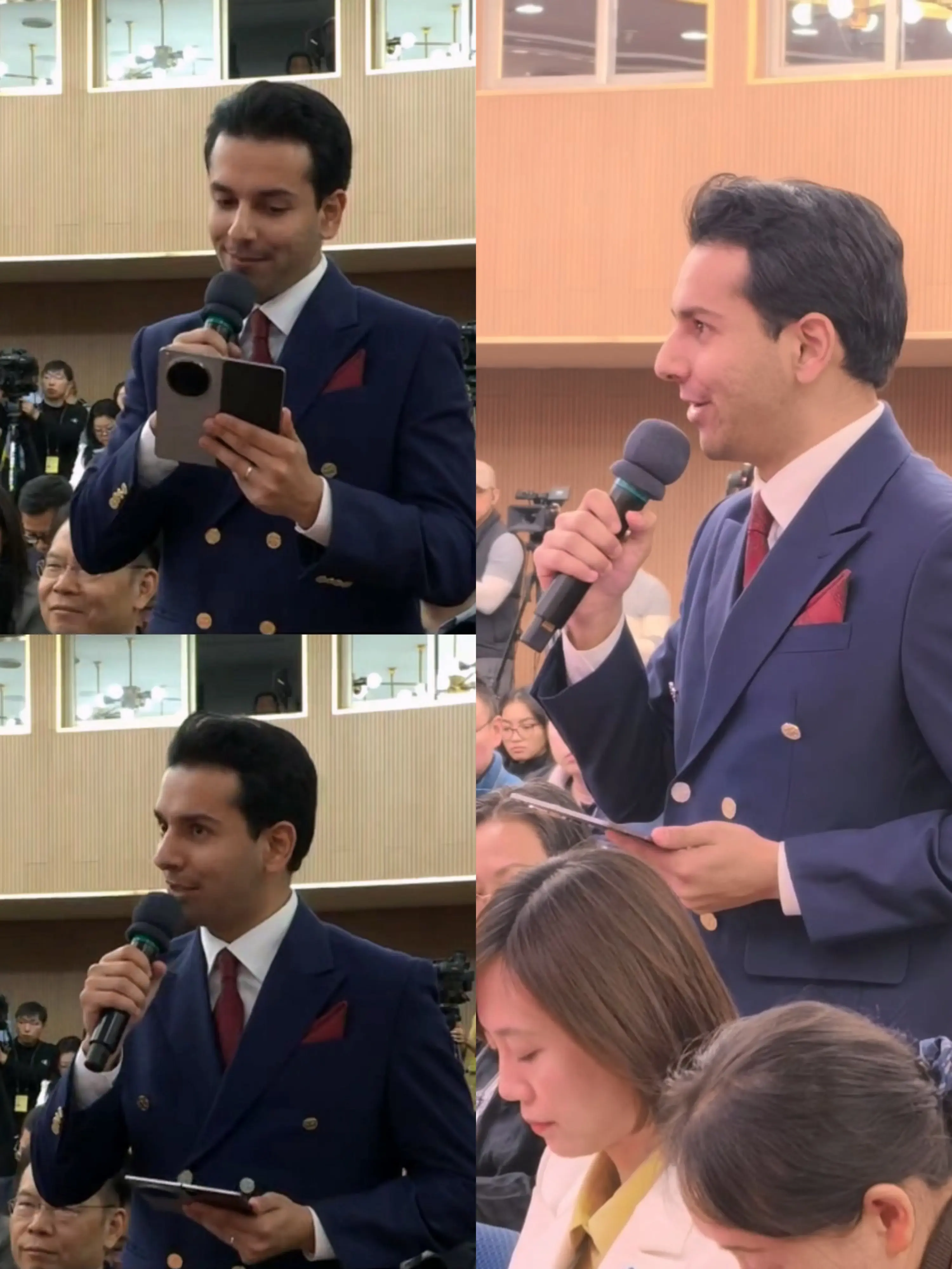 电视看着看着
嗯？这不是伊拉克小伙方浩明吗🤣
他手里拿着的居然不是以前记者那种传统的手帐小册子
好像是OPPO的Find N6 
看他用着感觉确实是挺方便的
又轻又薄屏幕又大
毕竟这次Find N6几乎做到了没有折痕
内屏用起来应该特别舒服
感觉方浩明其实也是一个数码爱好者的样子 
#折叠屏  #大屏体验  #生产力  #数码大玩家  #一起聊数码   