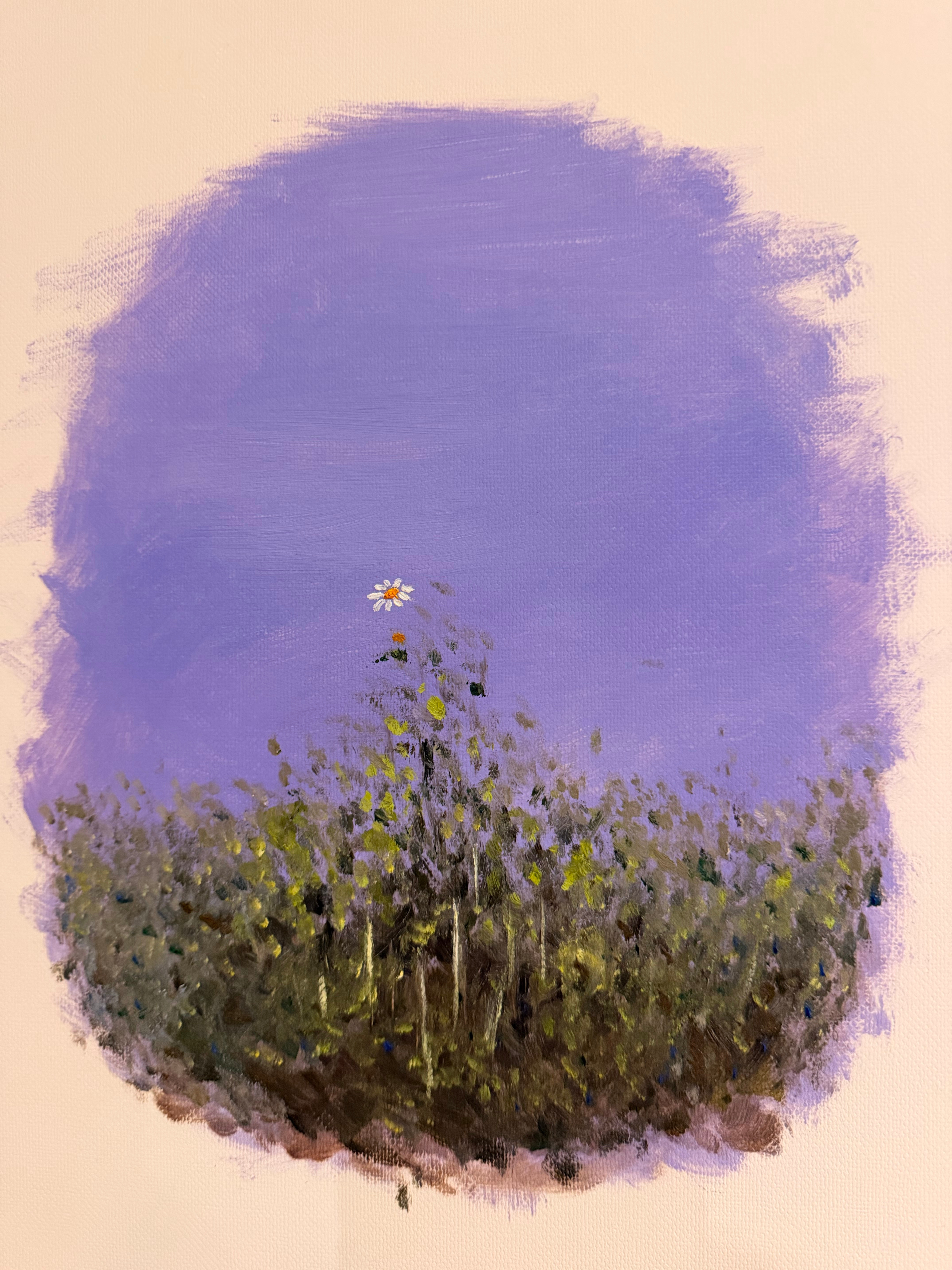 21世纪油画大师开始了她的第一张练习稿🌼 ​​​