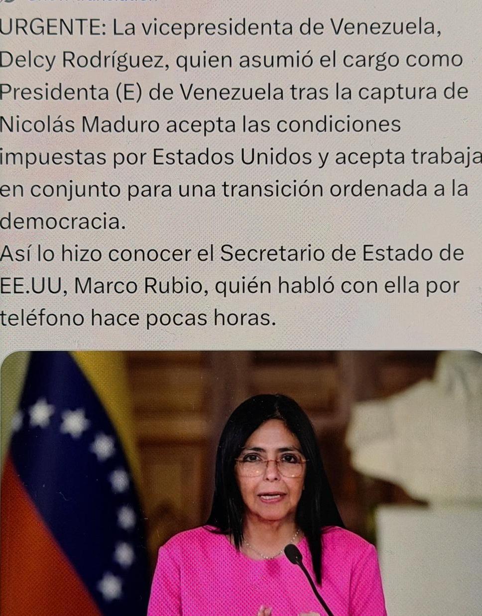 总觉得哪不对，感觉马杜罗好像被出卖了？
通话就发生在马杜罗被老美带走后，副总统罗