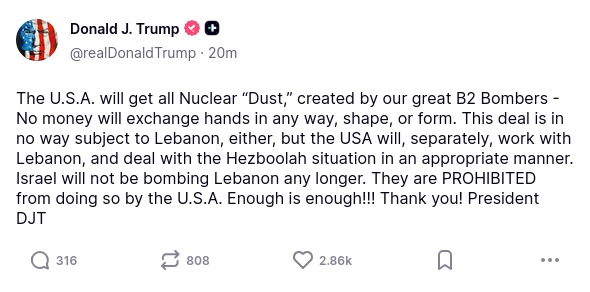 特朗普¹ 很好奇美国能不能拉走伊朗所有的铀。按美国说法，伊朗现在有大约880斤浓