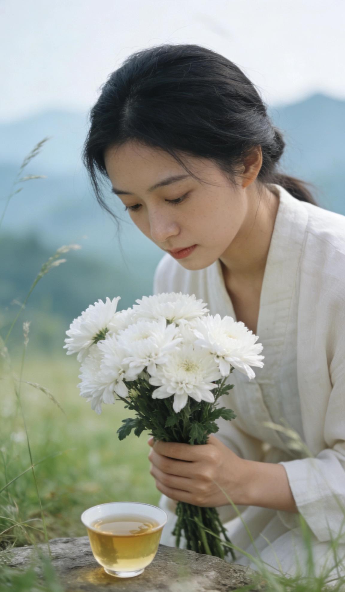 清明风起，草木含情🌿
哀思不必浓烈，想念自有归处。
一束鲜花、一杯清茶、一次轻