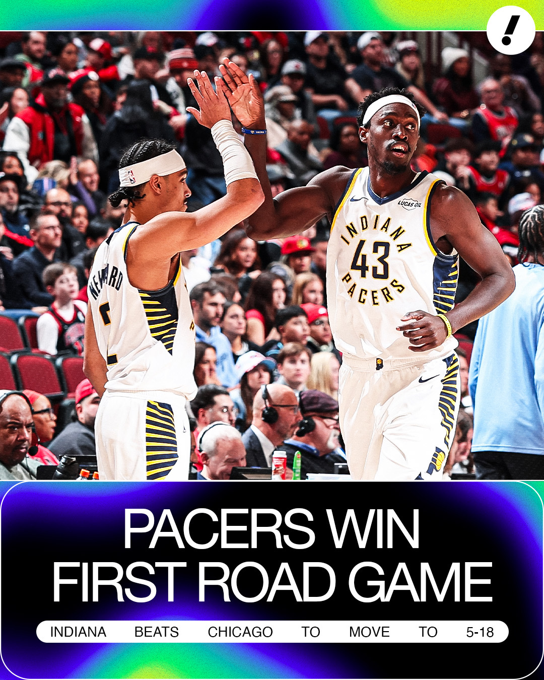 公牛送篮网赛季第5胜，今天也送步行者第5胜，雨露均沾！NBA