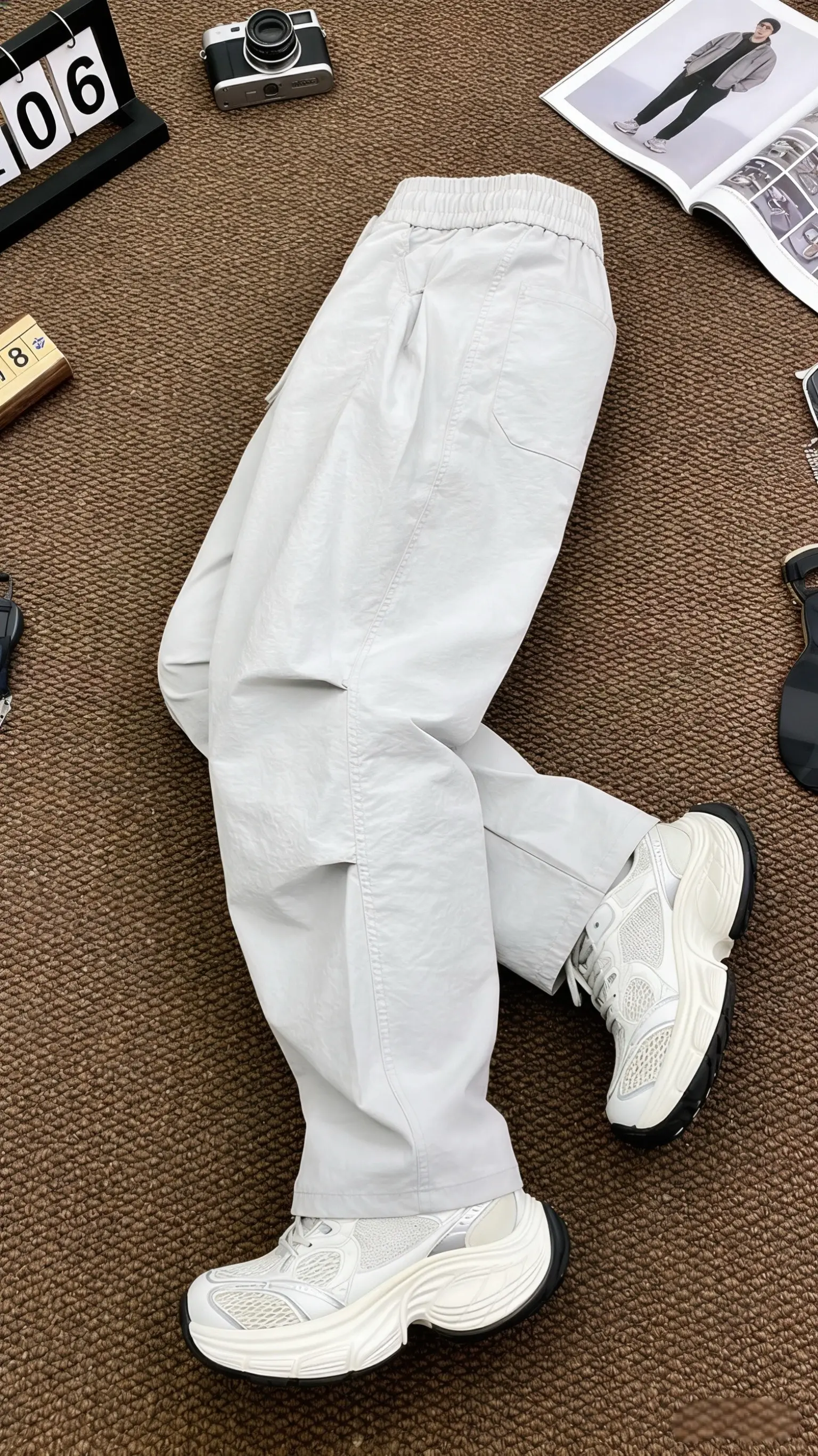 美式男裤2026年夏季新款痞帅宽松哈伦裤青年男士休闲户外直筒裤子