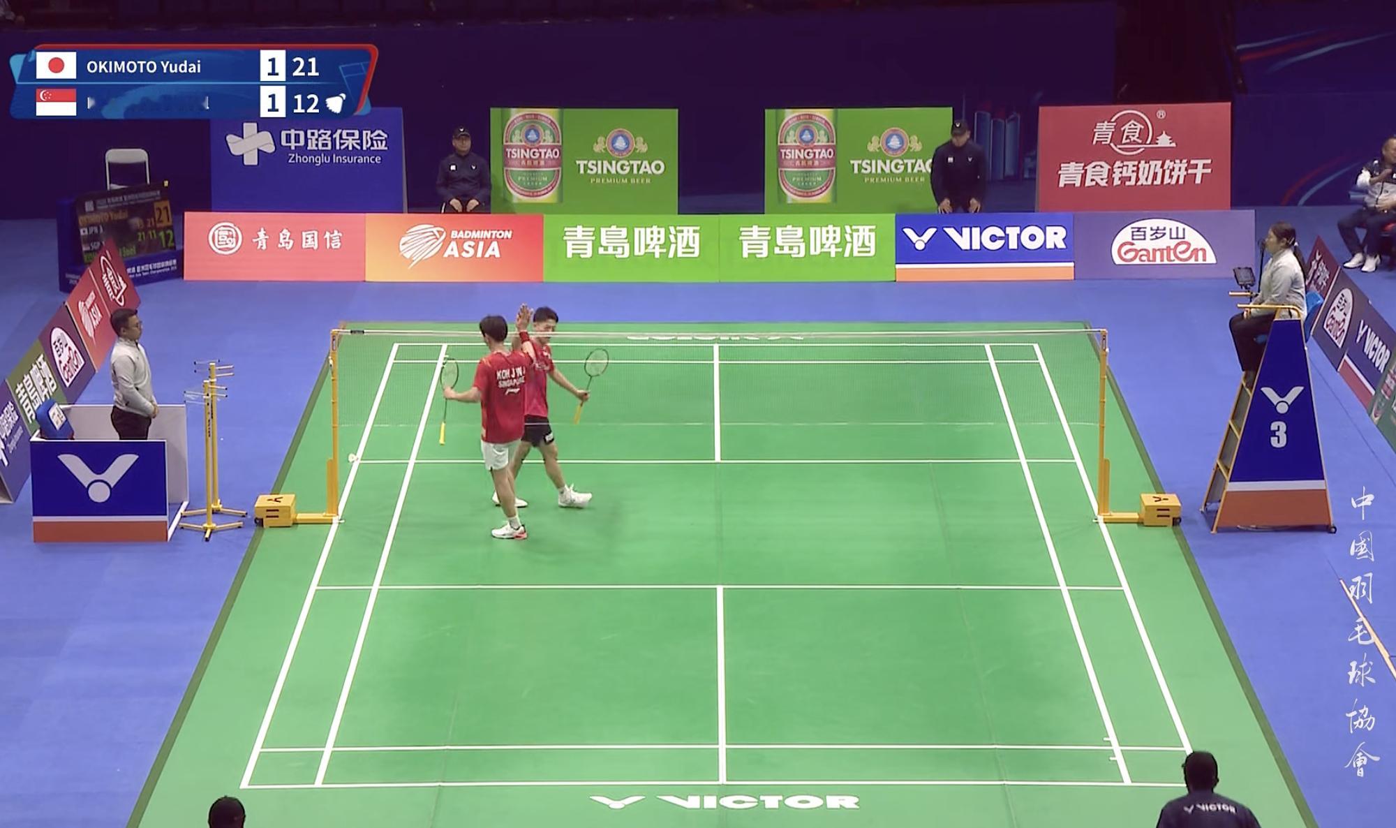 2026亚洲羽毛球团体锦标赛 【男团C组：日本🇯🇵 4-1 🇸🇬新加坡】