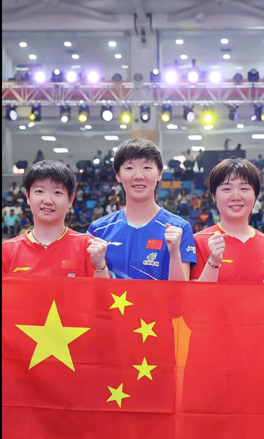 海产姐妹+蒯曼，这就是国乒女队的颜值与实力天花板！
 
国乒女队这三位绝对主力同
