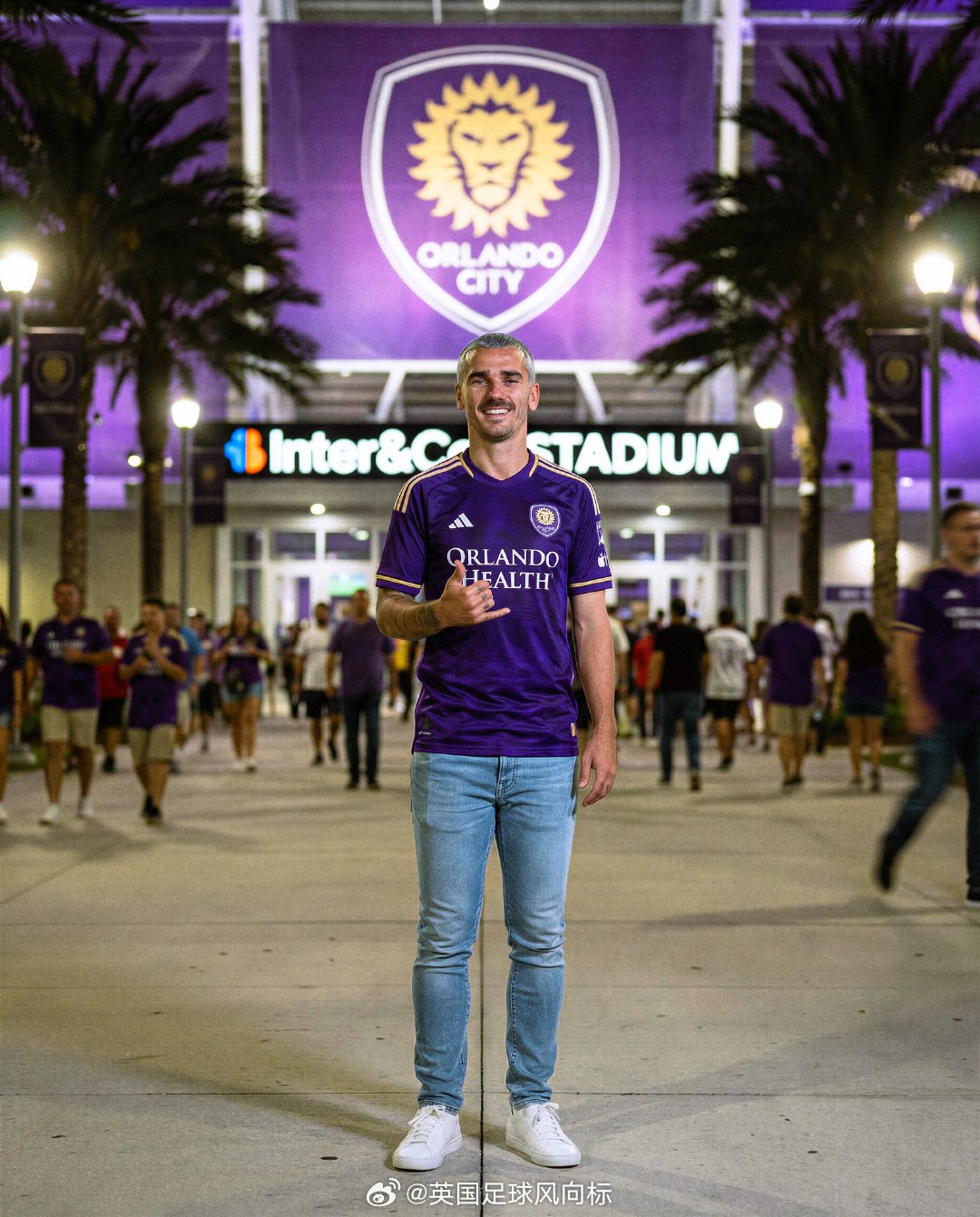 【格里兹曼加盟奥兰多城】美职联球队奥兰多城官宣，34岁前法国国脚前锋格里兹曼，将