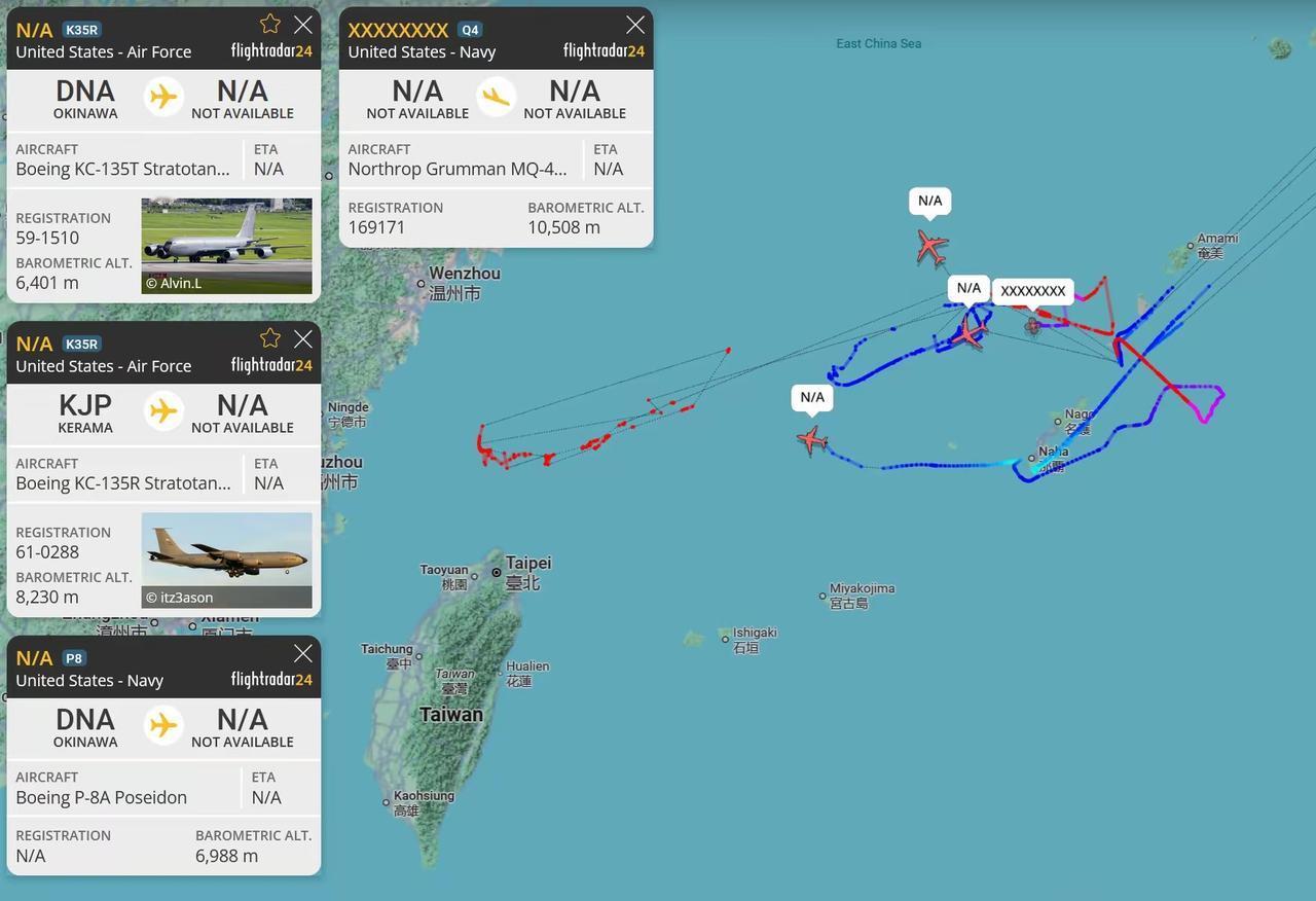 美军双线集结！8架加油机 + 核轰异动，中国周边与中东同时拉响警报！

美军8架