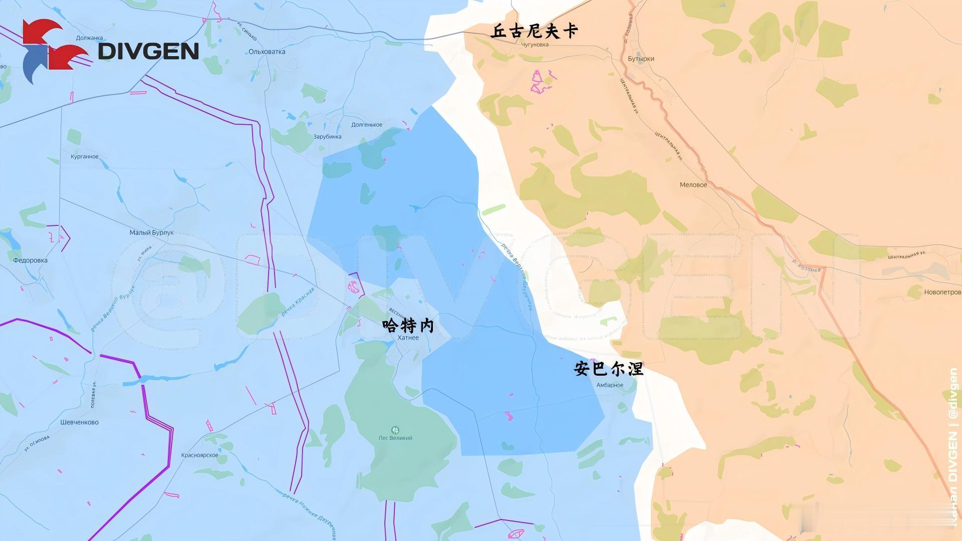 箭头社修正大布尔卢克战线，将哈特内附近拉平来源：DIVGEN 🚩 Карта 