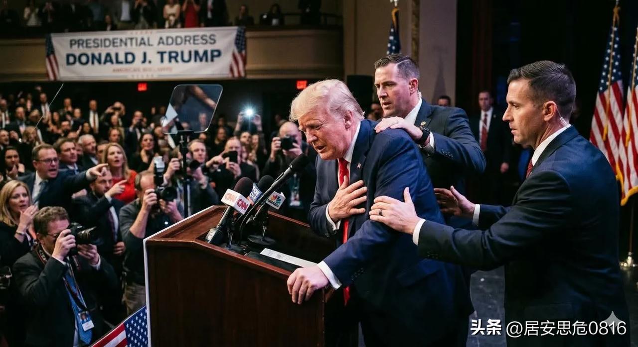 重磅：
据报道，川普在走出办公室准备发言时发生身体状况，突然双腿失去控制，据说这