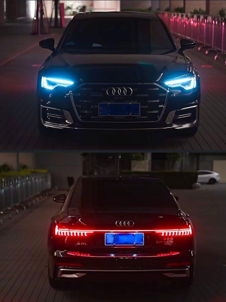 奥迪A6L matrix矩阵大灯，夜晚有多帅？男人对车的热爱 没有哪个男孩子能拒
