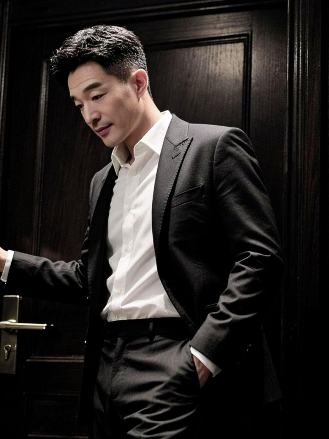 AI型男西装写真