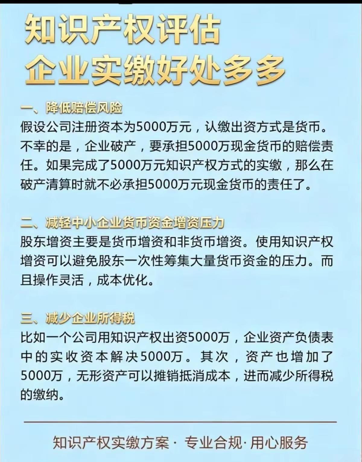 知识产权实缴政策 这些好处你了解吗