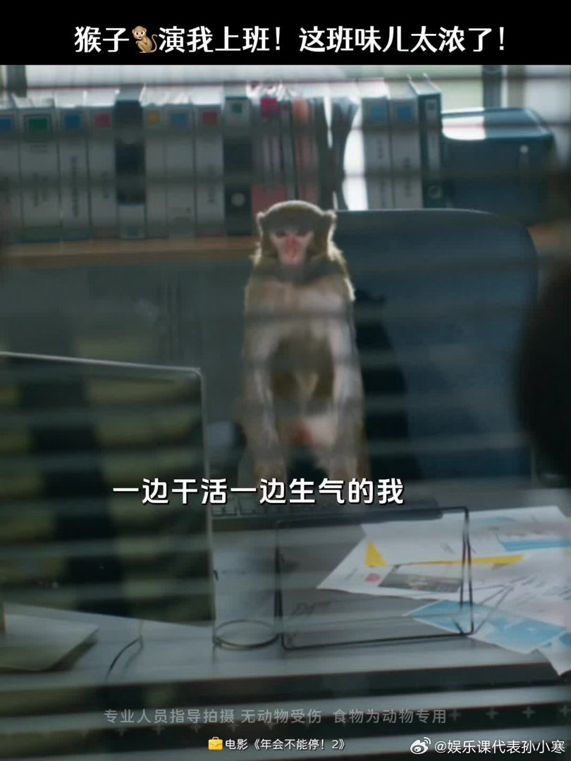 没有动物受到伤害除了猴子的心“坏了 猴会上班了 我们没用了”夹缝中放一张Ben总