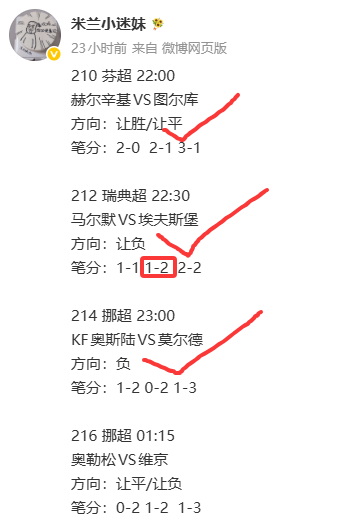 回首昨天赛事，公推4收3，今天公推2场201瑞典超 01:00    赫根vsA
