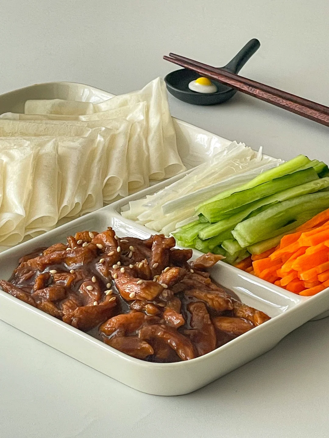 🌿立春吃春饼｜🌯京酱肉丝春饼