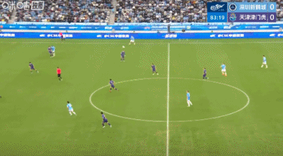 中超】新鹏城1比0津门虎▼关键进球：第84分钟，齐雨熙出击失误，韦斯利打空门得手
