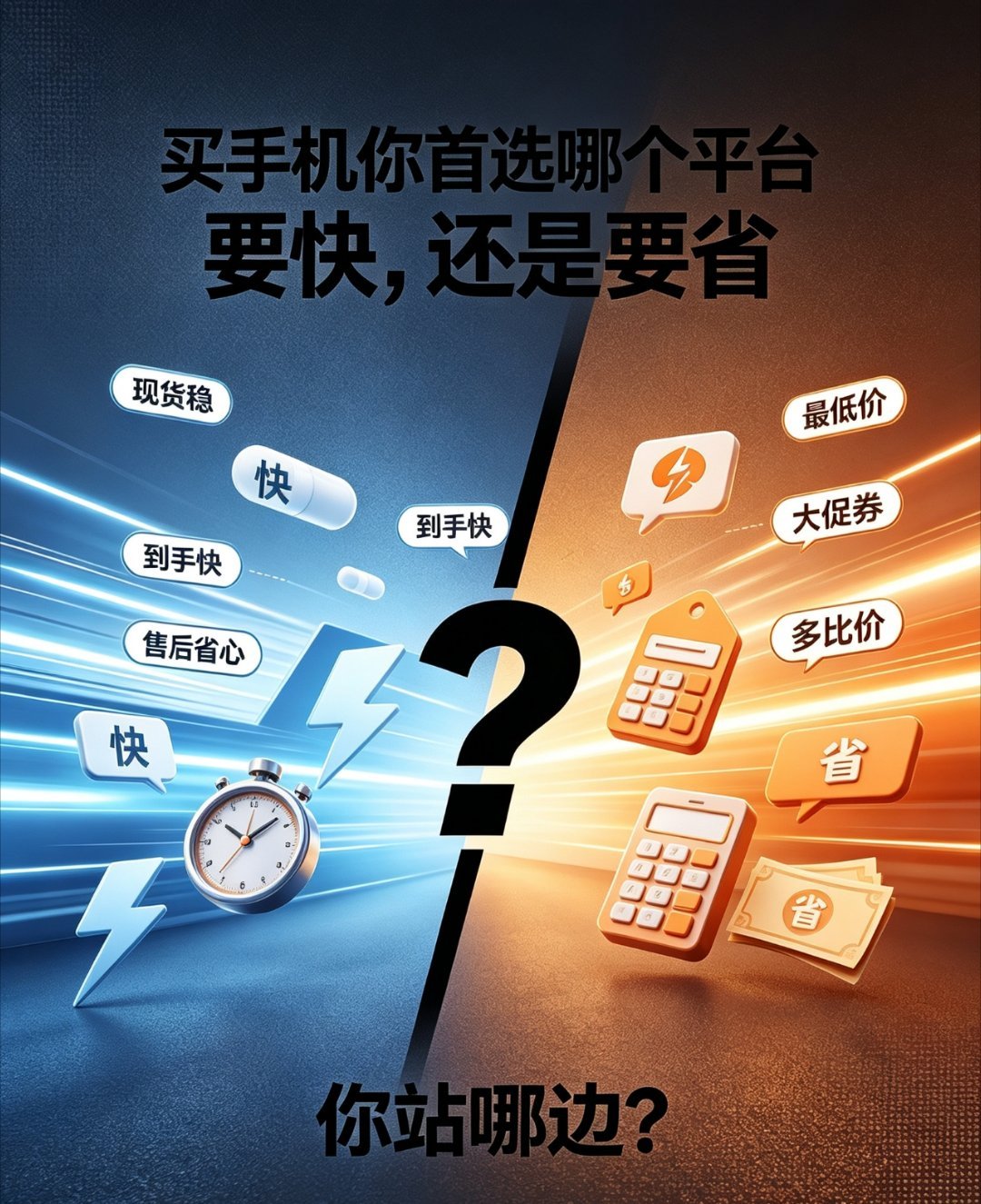 买手机你首选哪个平台如果追求到手速度，那肯定优先选京东，别的平台还在等快递中转，