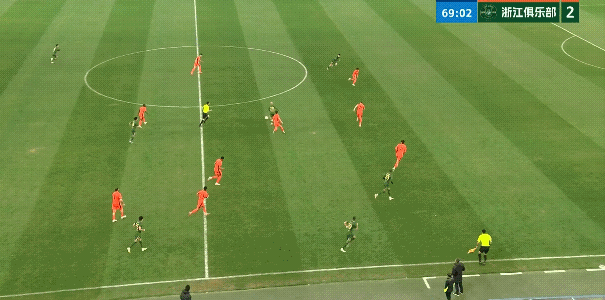 在比赛第70分钟王钰栋单刀再进一球，浙江3:1领先青岛海牛，说实话以青岛海牛现在