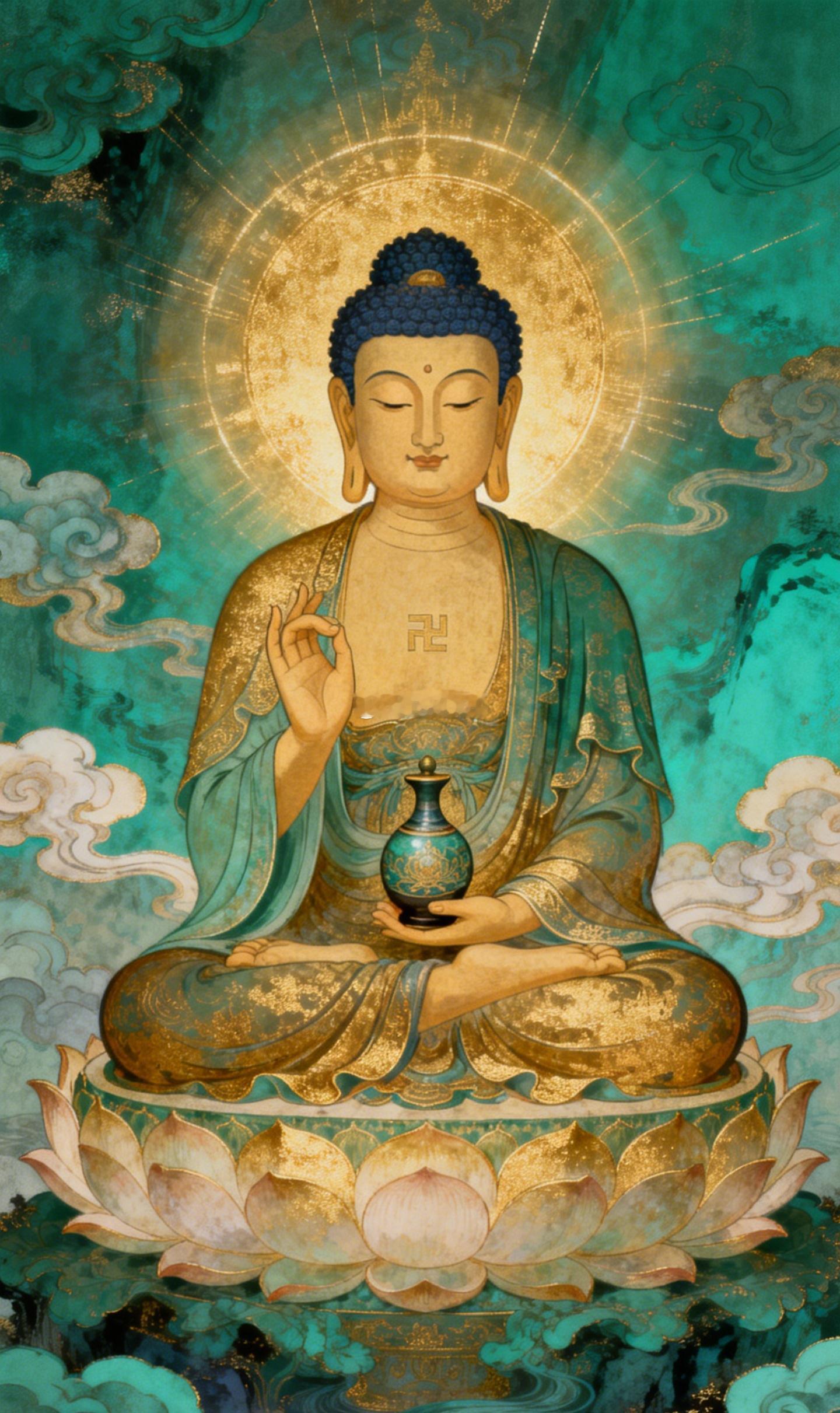 岁月不败元气，时光善待容颜。祈愿药师佛赐福于你奶奶帮大家祈福