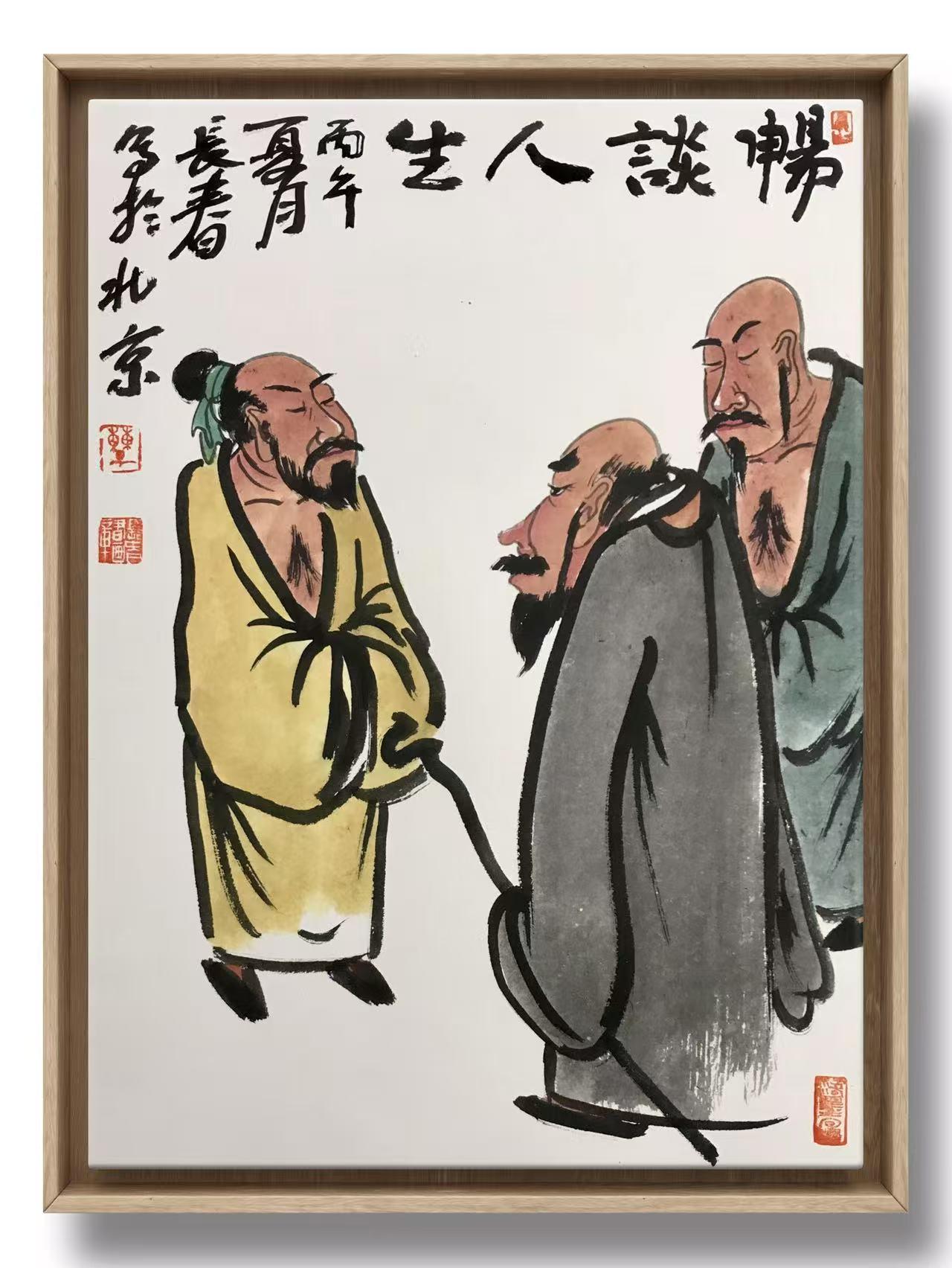 曹长春在人物画里，人物发丝根根分明，眼神里仿佛藏着故事。每一处笔触都像是在诉说着