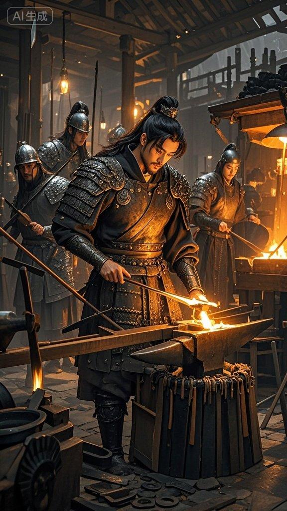 中国历史之六十……杼作甲兵。
在少康中兴的辉煌时期，夏朝的威望如日中天，东方的方