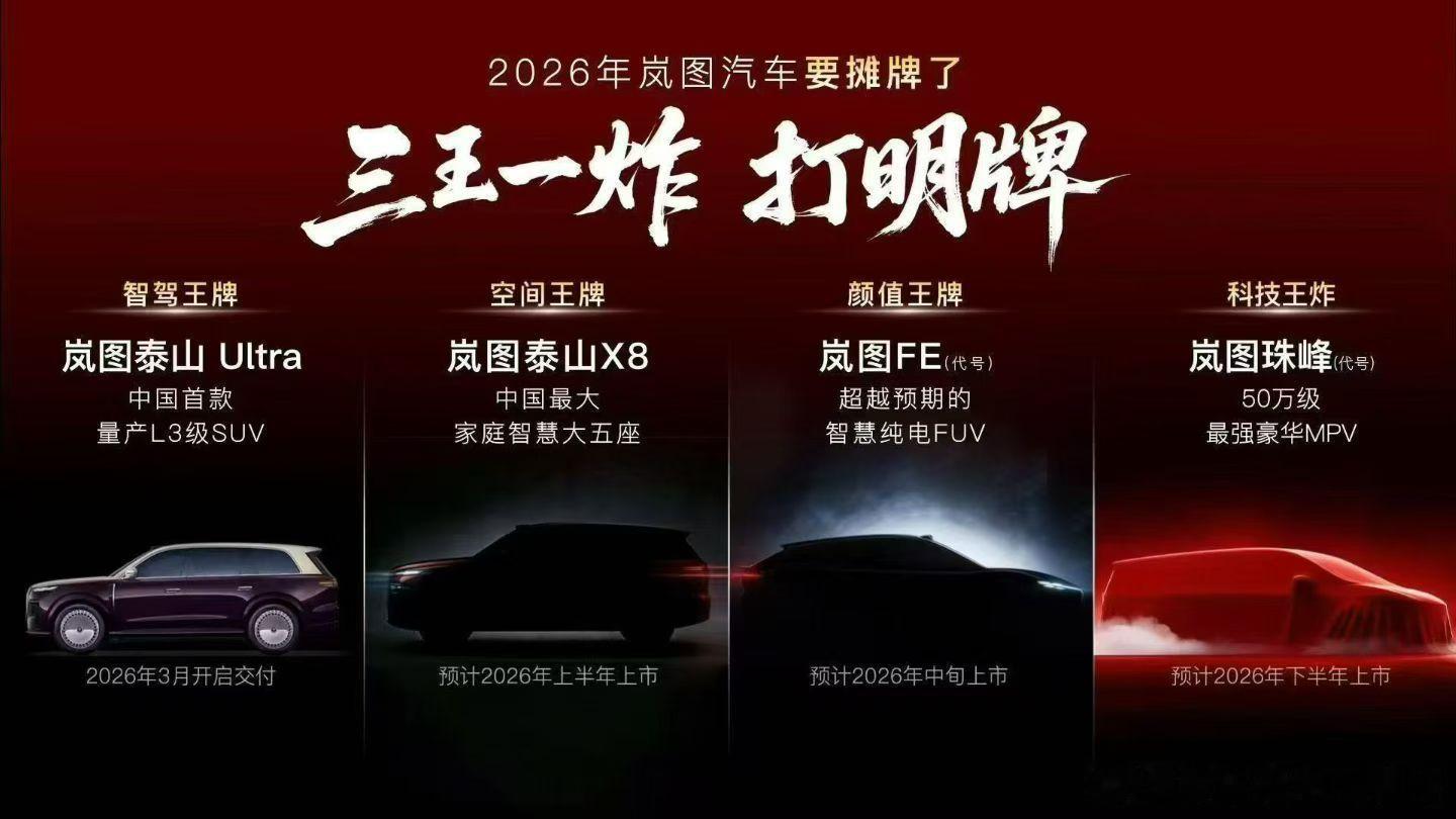 三王一炸，明牌打覆盖三大品类中国首款量产 L3 级 SUV“泰山 Ultra”3