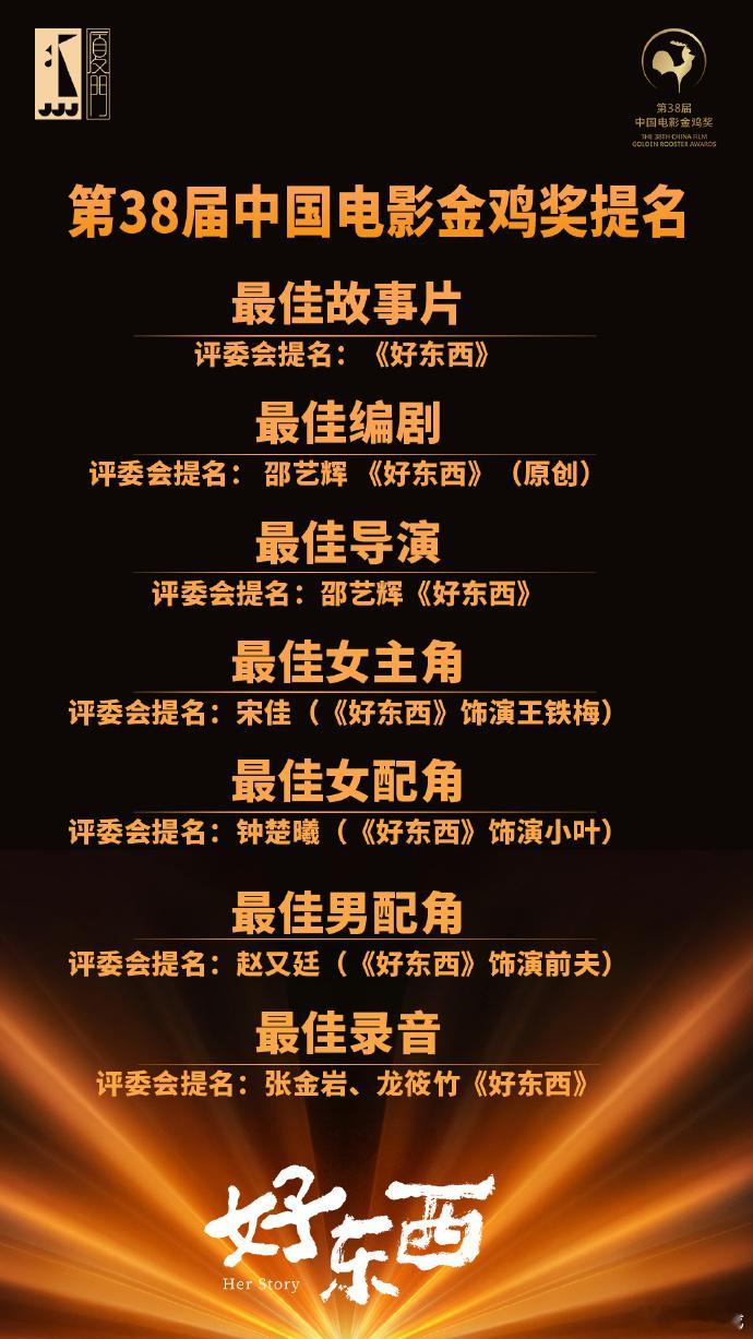 好东西横扫金鸡提名好东西 横扫 厉害！ ​​​
