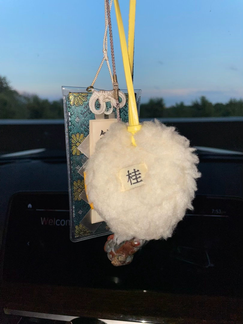 买了个桂花味道的车载香氛，满车的桂花香了。