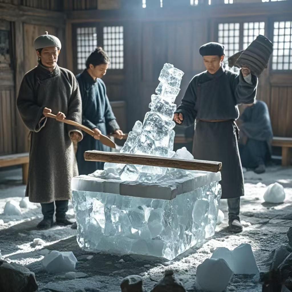 古人制冷核心思路：建筑隔热为本，天然冰水为辅，器物食疗加持。
皇室靠窖冰享受全屋