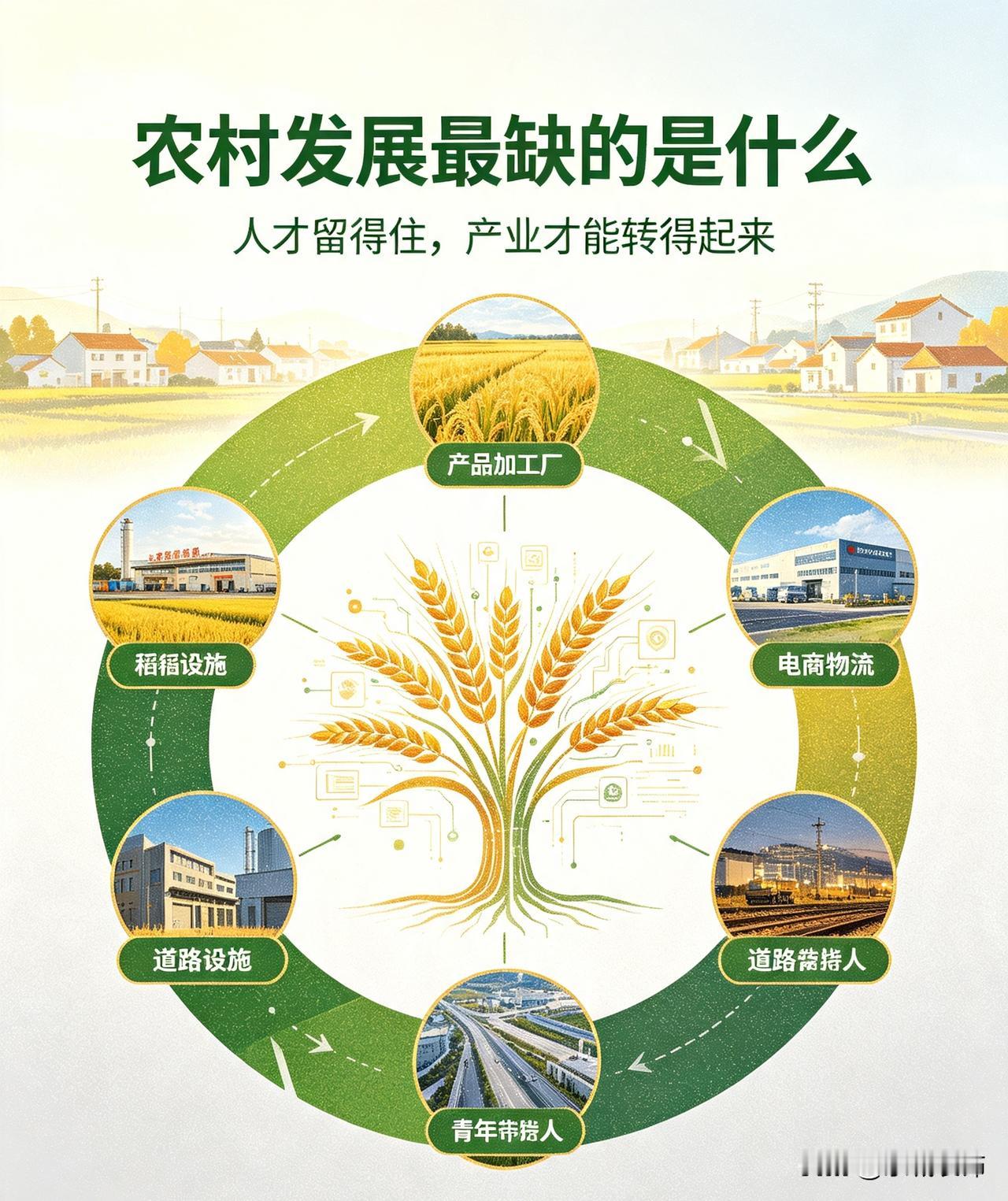 农村发展，最缺的不只是资金。
 
一是优质人才，青壮年大量外出，懂技术、会经营的