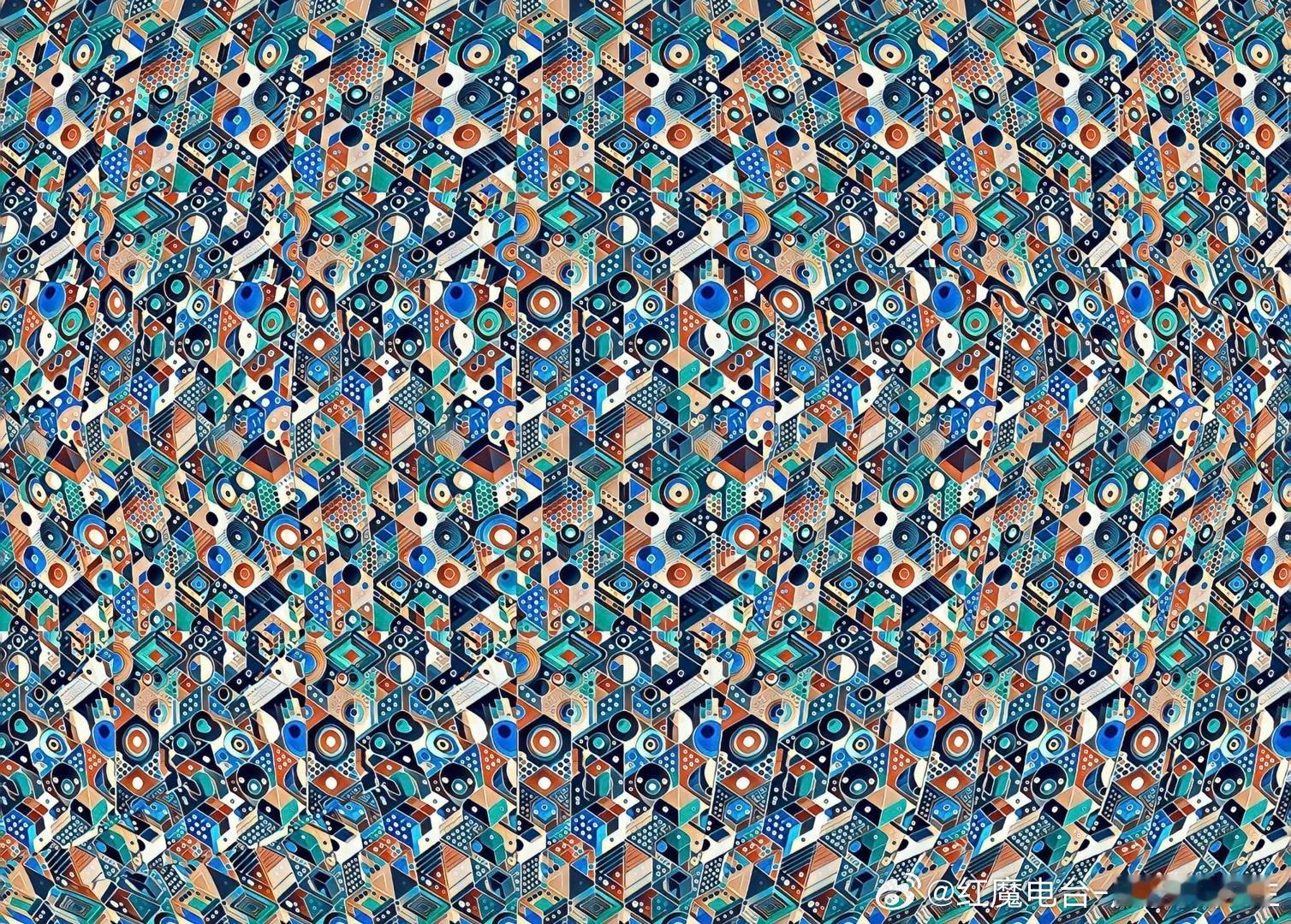 对眼时间三维立体画