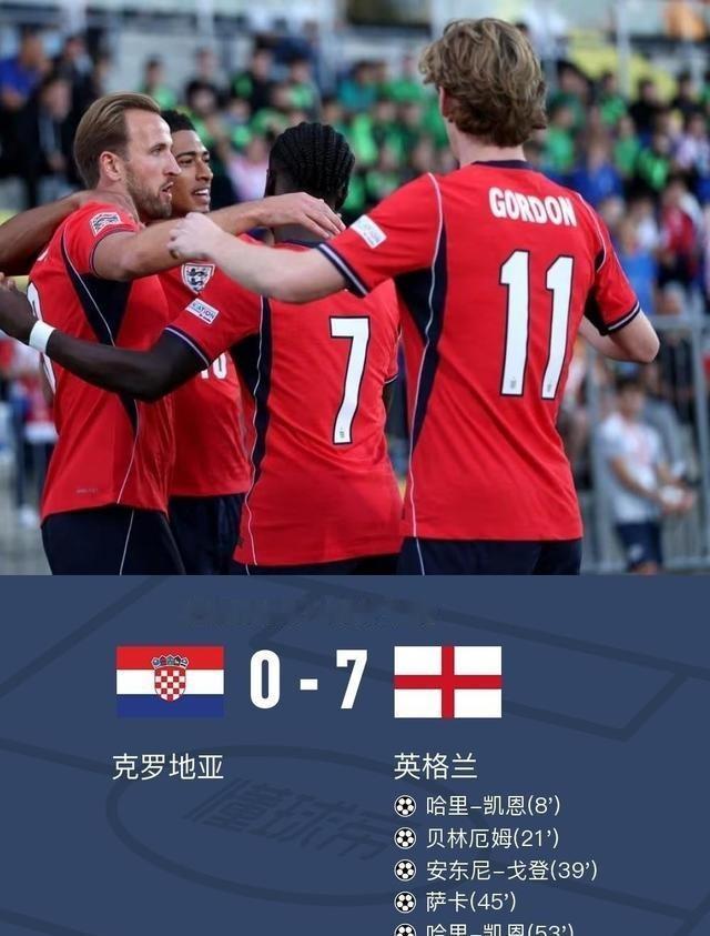 看完欧国联克罗地亚0-7英格兰的比赛，不得不承认以下几个事实
终场哨响的那一刻，