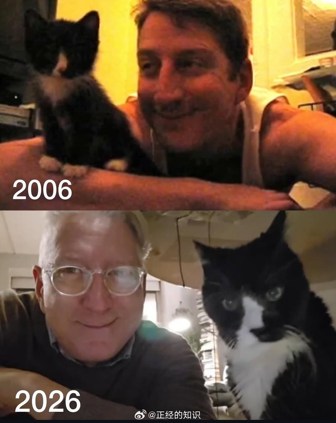 Steve Gunther 最近庆祝了他心爱的猫 Dublin 的 20 岁生日