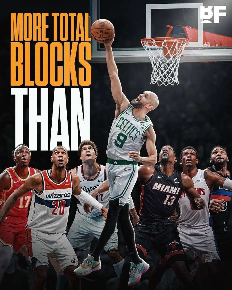 据统计，怀特本赛季的总盖帽数（98次）比奥孔古、亚历克斯-萨尔、布鲁克-洛佩斯、