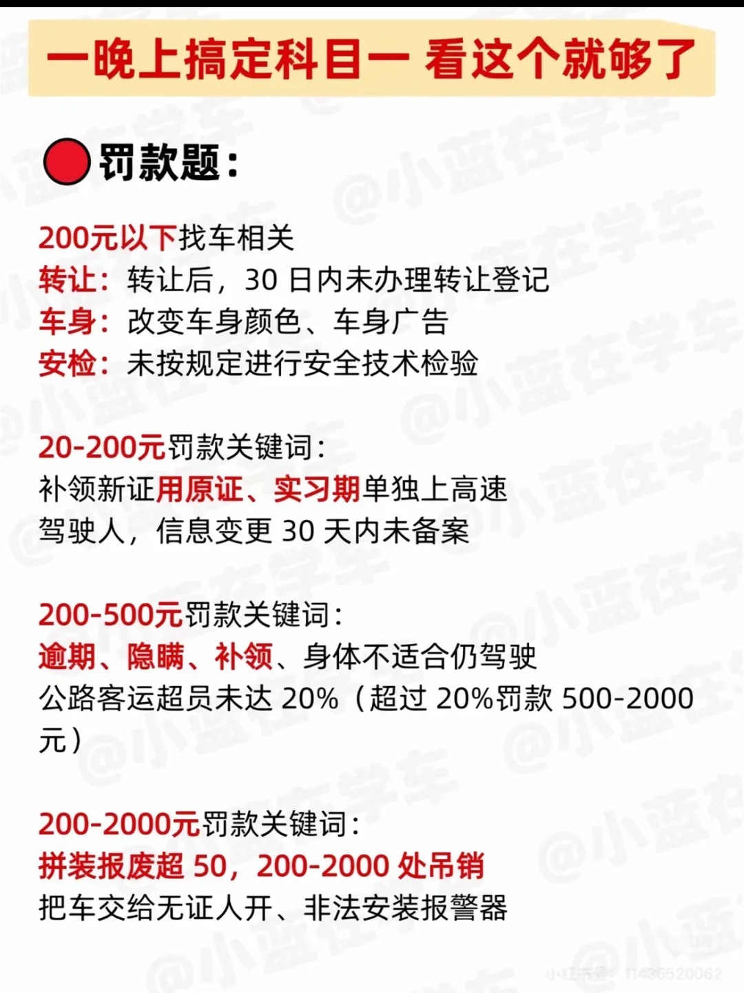 一个晚上搞定科目一‼️